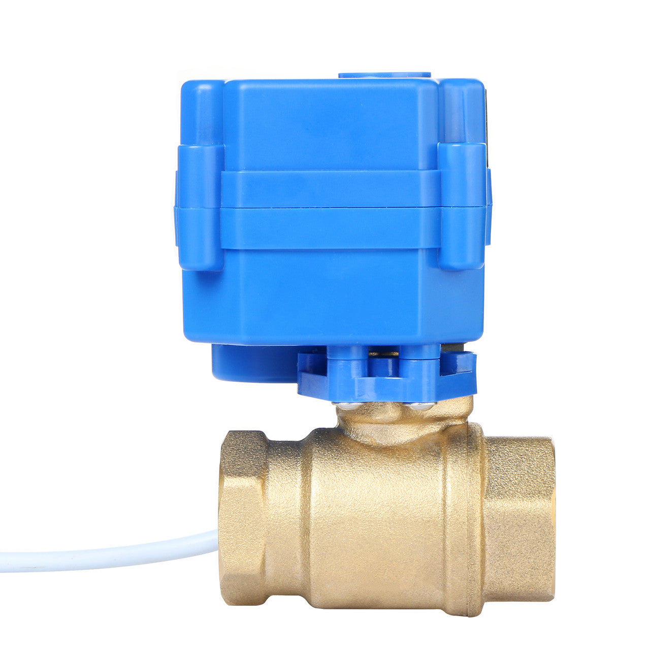 U.S. Solid Motorized Ball Valve- 1/2" Brass Electrical Ball Valve with Full Port, 9-24 V AC/DC, 2 Wire Auto Return, Normally Open