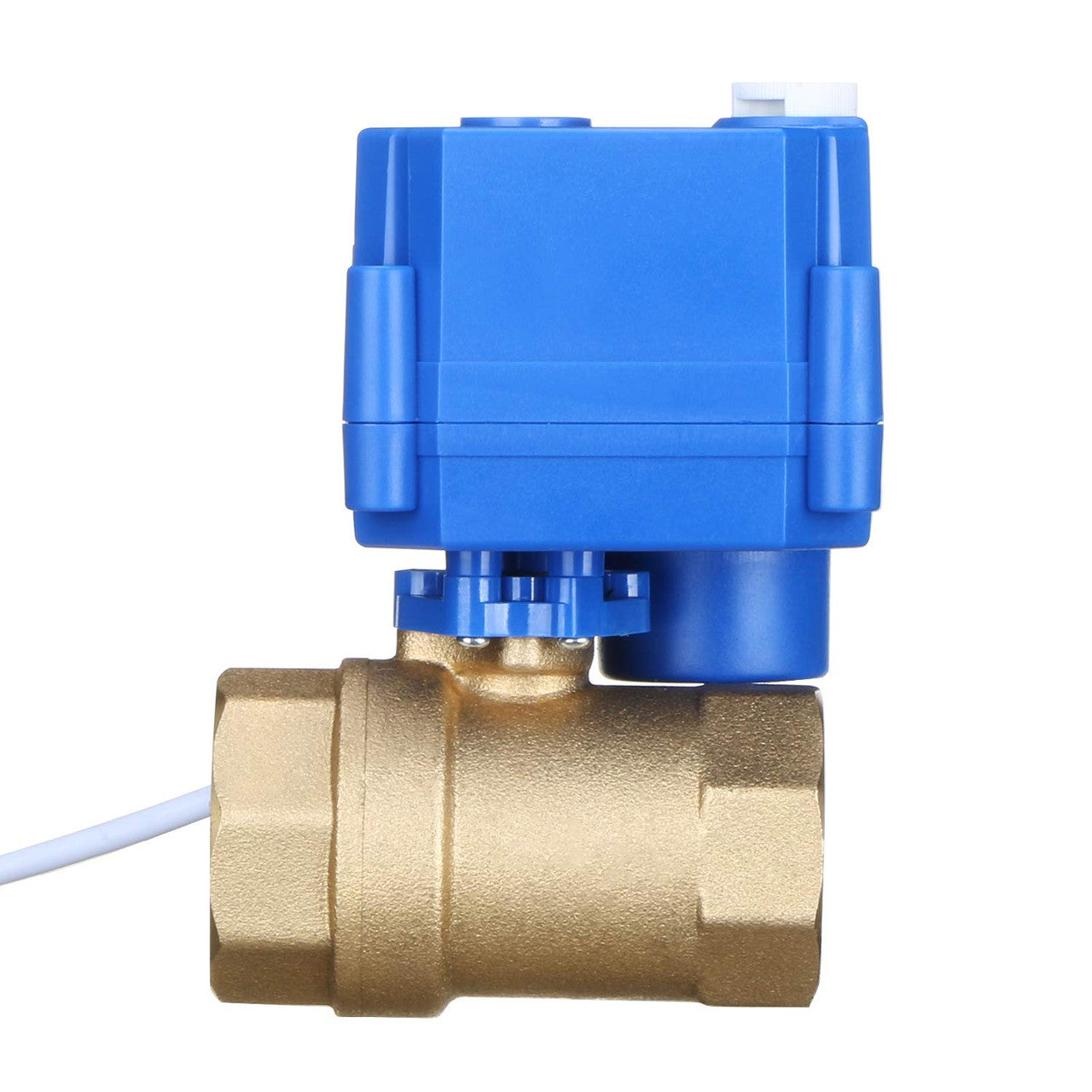 Motorized Ball Valve- 1" Brass Ball Valve with Manual Function, Standard Port, 9-24V AC/DC and 2 Wire Auto Return Setup by U.S. Solid