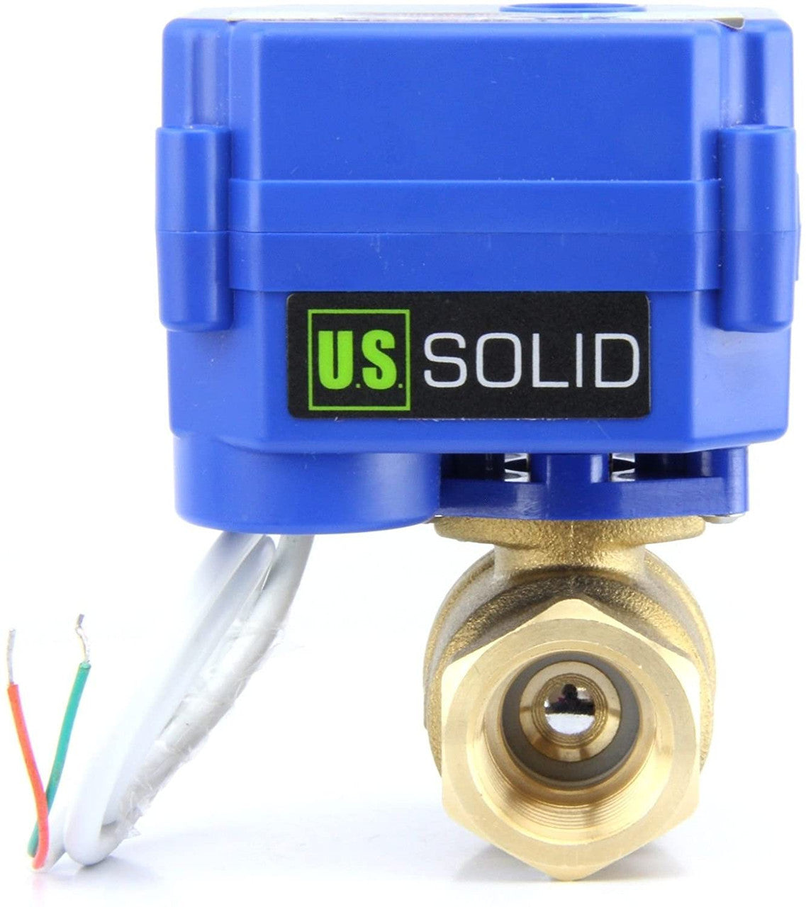 U.S. Solid Motorized Ball Valve 1 2 Brass Electrical Ball Valve with Full Port 85 265 V AC 2 Wire Auto Return