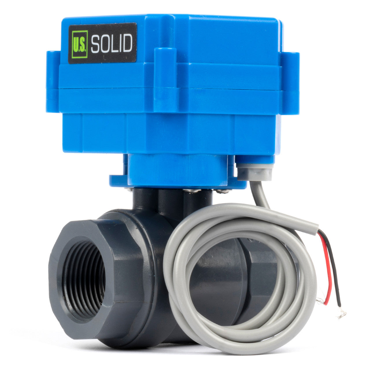3/4" UPVC Motorized Ball Valve - 85-265V AC Plastic Electrical Ball Valve with Full Port, 2 Wire Auto Return, Normally Open