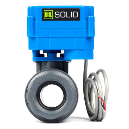 1" UPVC Motorized Ball Valve - 85-265V AC Plastic Electrical Ball Valve with Full Port, 2 Wire Auto Return, Normally Open