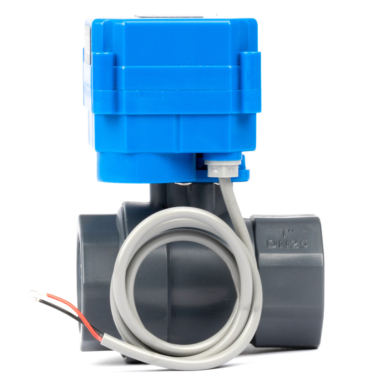 1" UPVC Motorized Ball Valve - 85-265V AC Plastic Electrical Ball Valve with Full Port, 2 Wire Auto Return, Normally Open