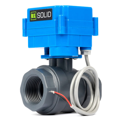 1" UPVC Motorized Ball Valve - 85-265V AC Plastic Electrical Ball Valve with Full Port, 2 Wire Auto Return, Normally Open