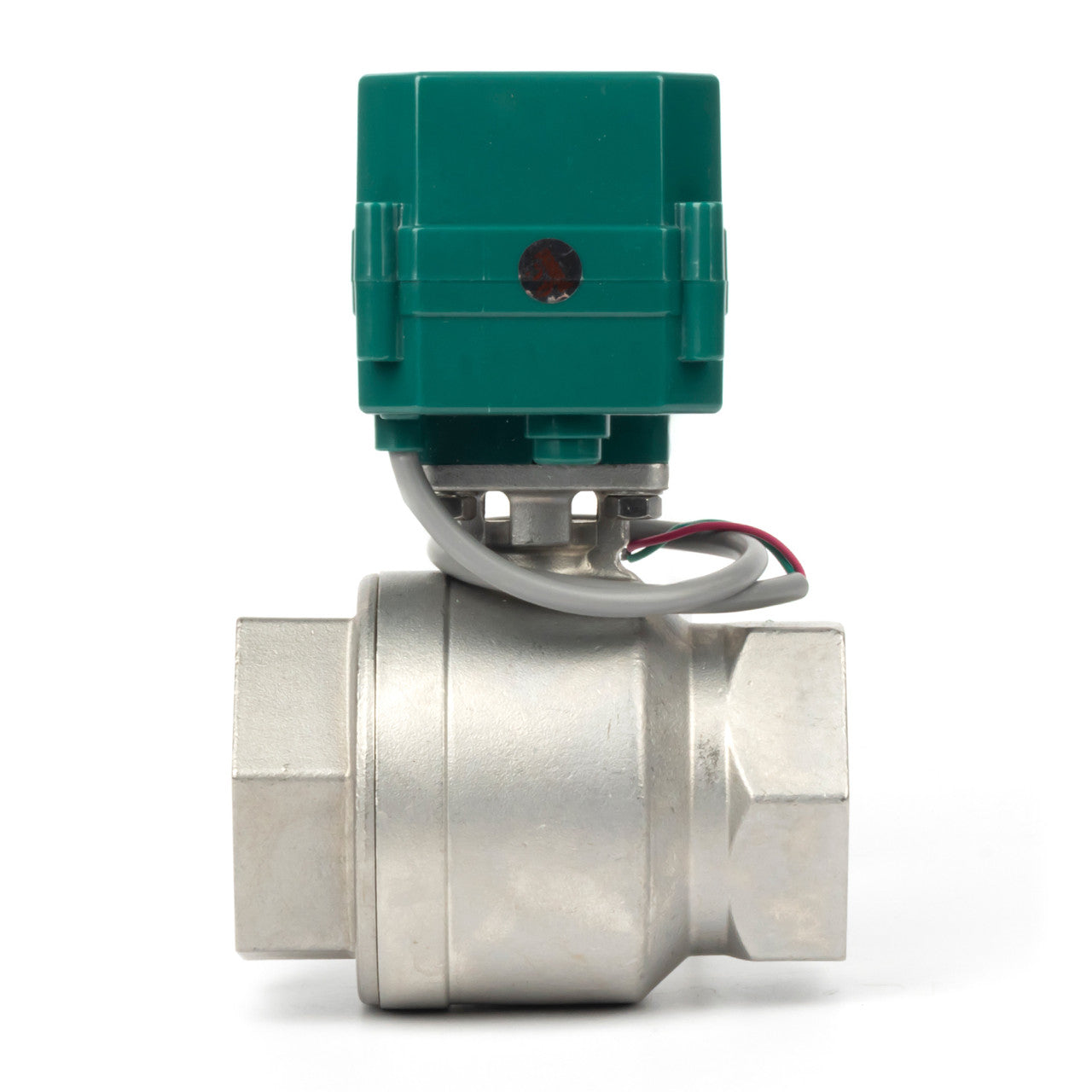 2" Motorlu Küresel Vana - Paslanmaz Çelik 3 Kablolu, 9-24V AC/DC Elektrikli Küresel Vana, Tam Geçişli, Normalde Kapalı, NSF Sertifikalı