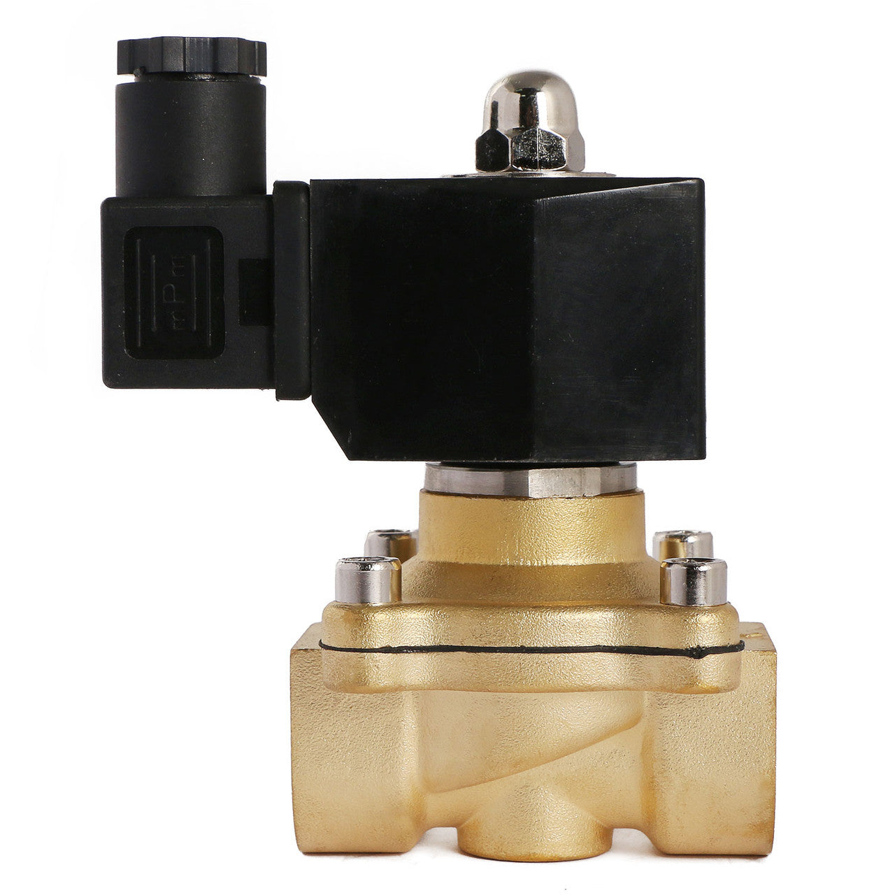 U.S. Solid 3/4" Brass Electric Solenoid Valve 12V DC Normally Closed VITON Air Water Oil Fuel