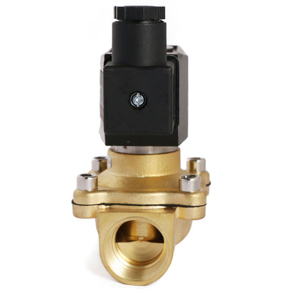 U.S. Solid 3/4" Brass Electric Solenoid Valve 12V DC Normally Closed VITON Air Water Oil Fuel