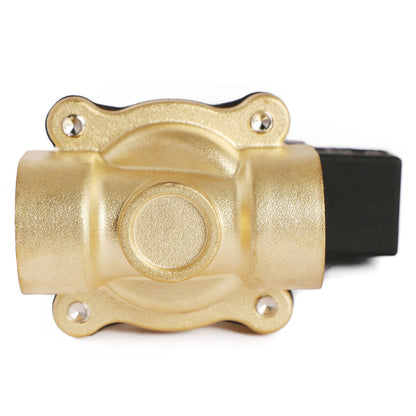 U.S. Solid 3/4" Brass Electric Solenoid Valve 12V DC Normally Closed VITON Air Water Oil Fuel