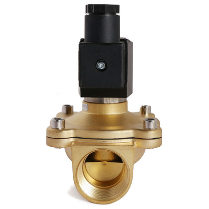 U.S. Solid 1" Brass Electric Solenoid Valve 12V DC Normally Closed VITON Air Water Oil Fuel