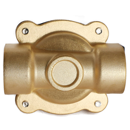 U.S. Solid 1" Brass Electric Solenoid Valve 12V DC Normally Closed VITON Air Water Oil Fuel