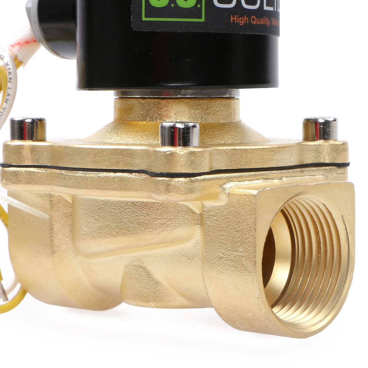 U.S. Solid Electric Solenoid Valve- 1" 110V AC Solenoid Valve Brass Body Normally Closed, NBR SEAL