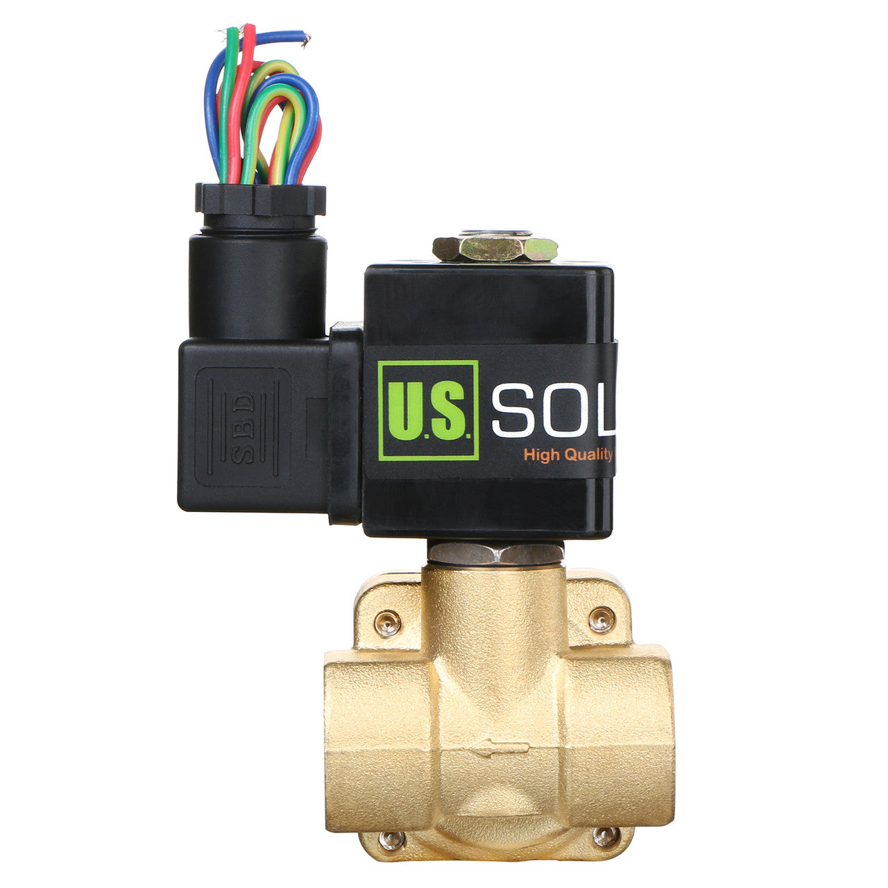 U.S. Solid Electric Solenoid Valve- 1/4" 12V DC 230PSI Solenoid Valve Brass Body Normally Closed, VITON SEAL