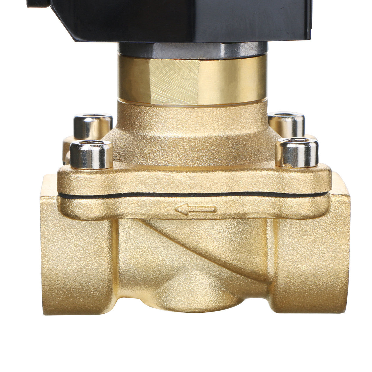 U.S. Solid Electric Solenoid Valve- 1" 110V AC Solenoid Valve Brass Body Normally Open, VITON SEAL