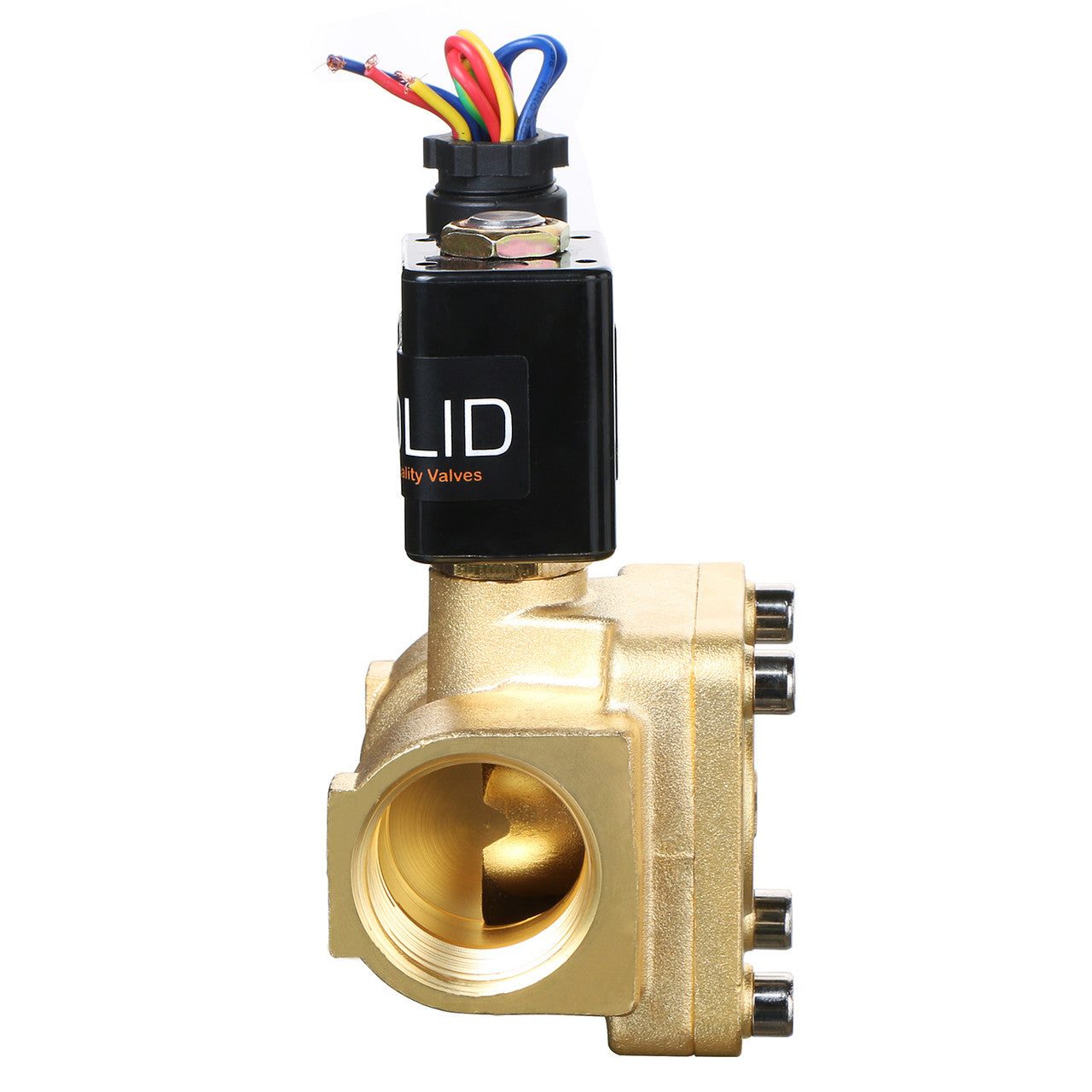 U.S. Solid Electric Solenoid Valve- 1" 12V DC 230PSI Solenoid Valve Brass Body Normally Closed, VITON SEAL