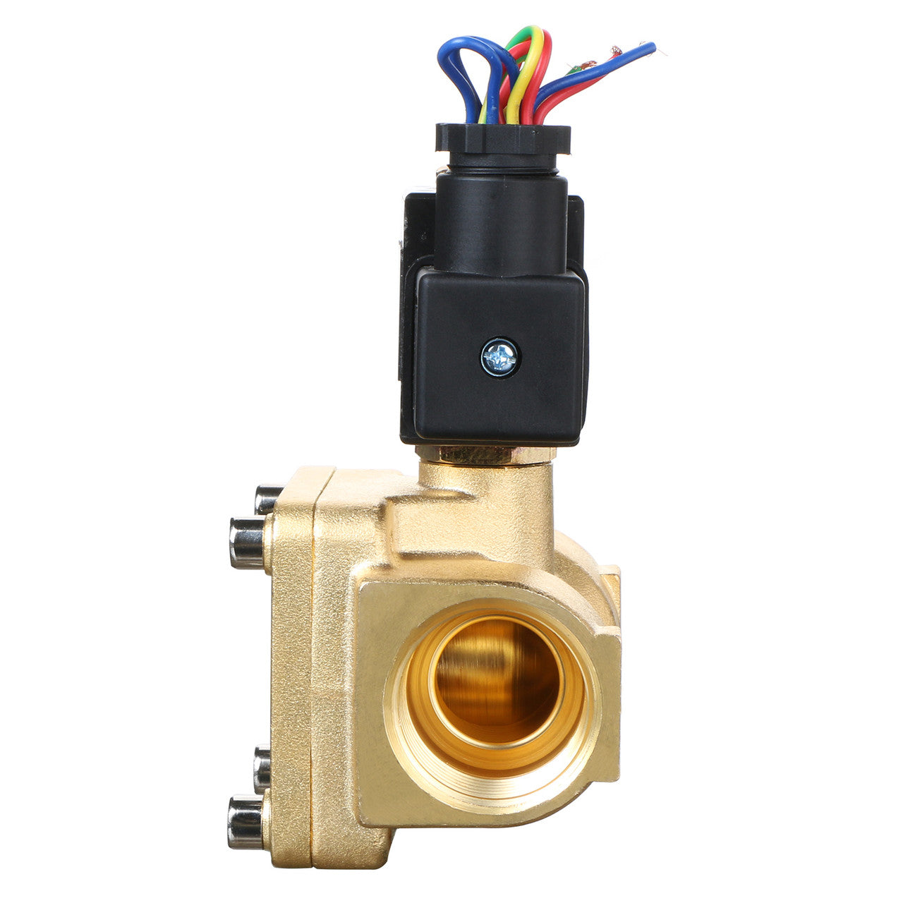 U.S. Solid Electric Solenoid Valve- 1" 12V DC 230PSI Solenoid Valve Brass Body Normally Closed, VITON SEAL