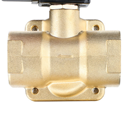 U.S. Solid Electric Solenoid Valve- 1" 12V DC 230PSI Solenoid Valve Brass Body Normally Closed, VITON SEAL