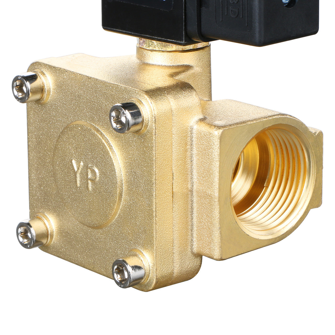 U.S. Solid Electric Solenoid Valve- 1" 12V DC 230PSI Solenoid Valve Brass Body Normally Closed, VITON SEAL