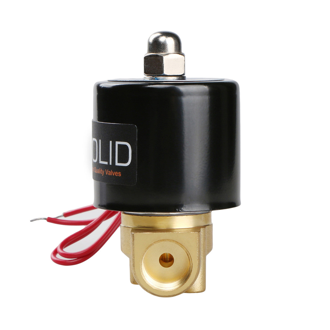 U.S. Solid Electric Solenoid Valve- 3/8" 110V AC Solenoid Valve Brass Body Normally Closed, VITON SEAL