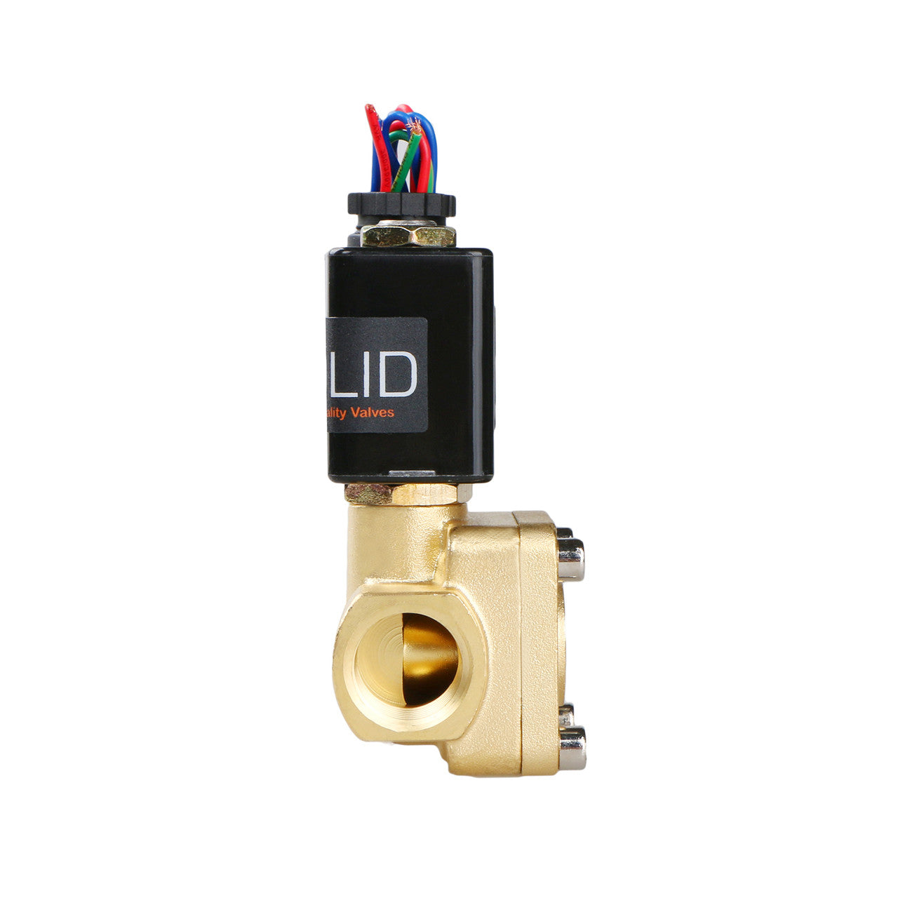 U.S. Solid Electric Solenoid Valve- 1/2" 110V AC Solenoid Valve Brass Body Normally Closed, Pilot Type, VITON SEAL