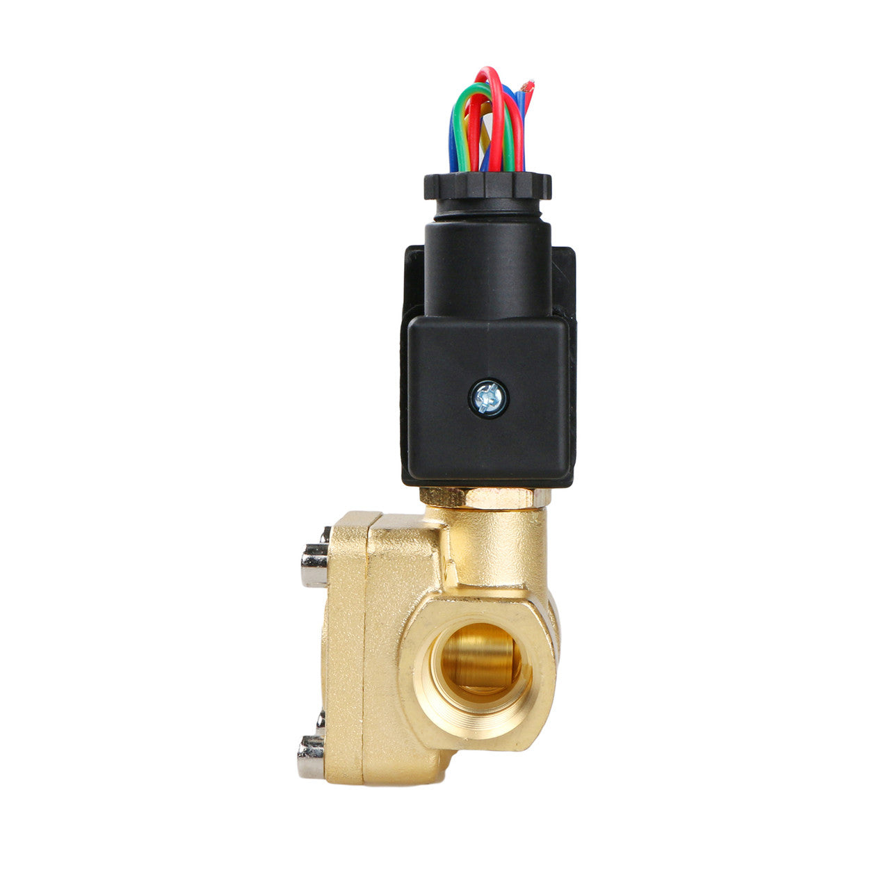 U.S. Solid Electric Solenoid Valve- 1/2" 110V AC Solenoid Valve Brass Body Normally Closed, Pilot Type, VITON SEAL