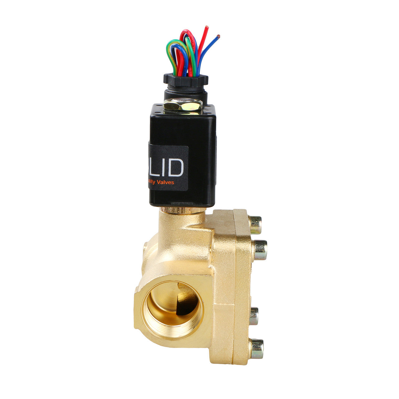 U.S. Solid Electric Solenoid Valve - 3/4" 110V AC Solenoid Valve Brass Body Normally Closed, Pilot Type, VITON SEAL