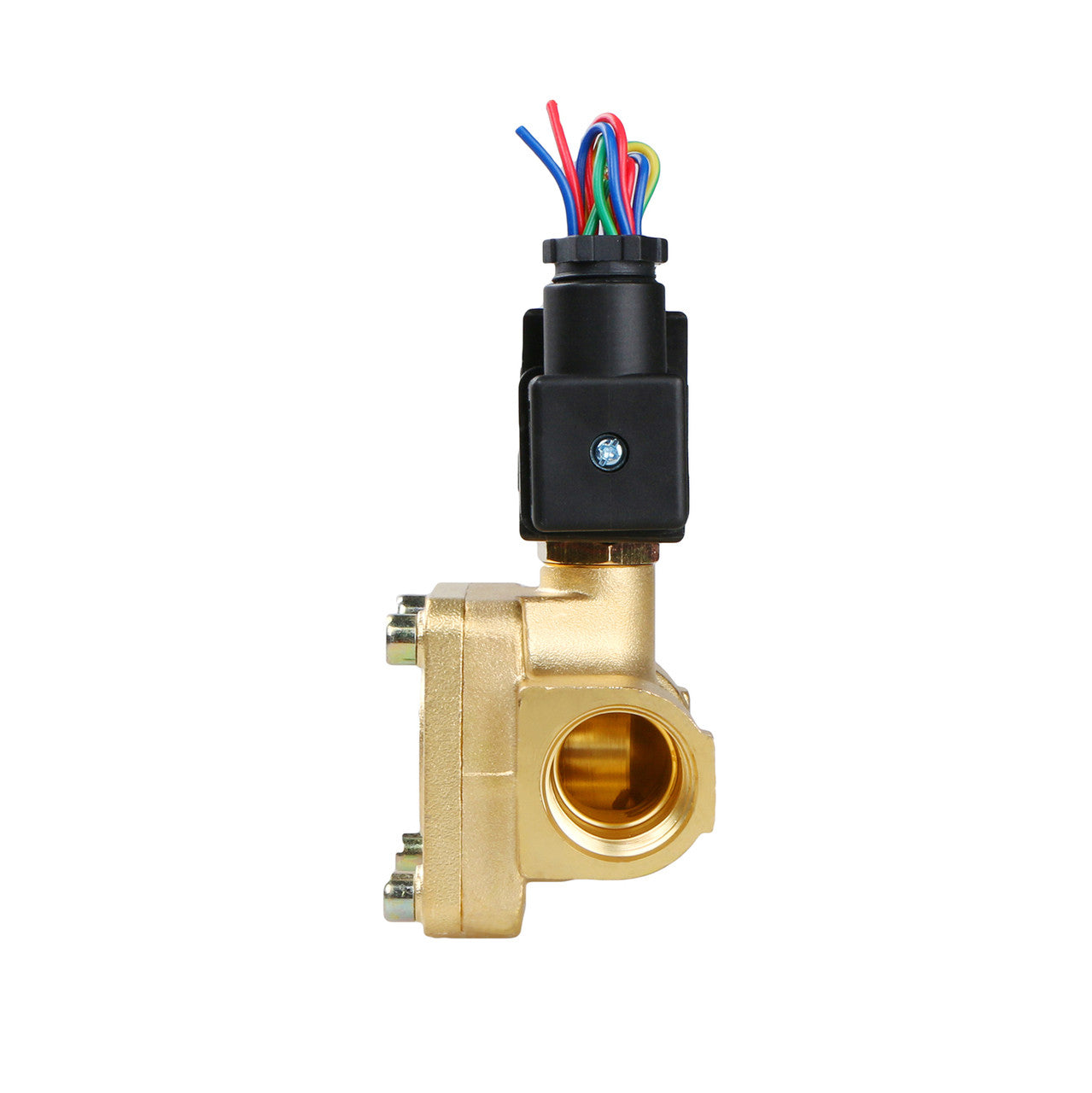 U.S. Solid Electric Solenoid Valve - 3/4" 110V AC Solenoid Valve Brass Body Normally Closed, Pilot Type, VITON SEAL