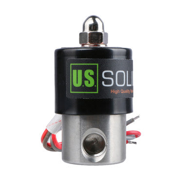 U.S. Solid Electric Solenoid Valve- 1/4" 24V AC Solenoid Valve Stainless Steel Body Normally Closed, VITON SEAL