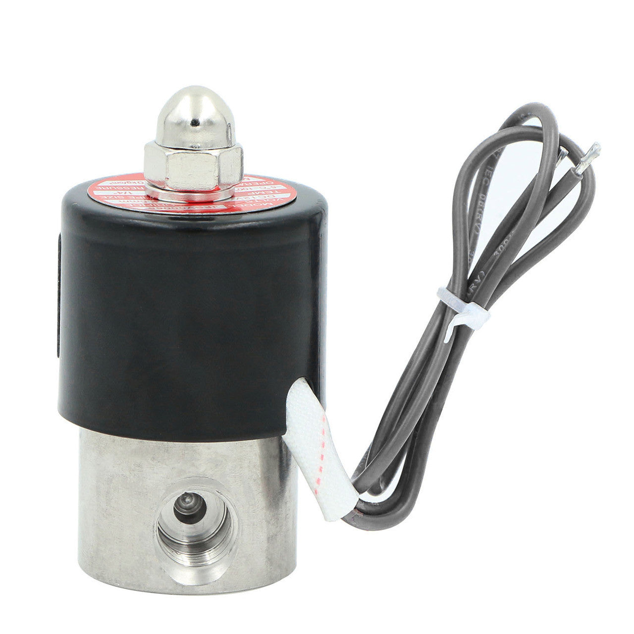 U.S. Solid Electric Solenoid Valve- 1/4" 24V DC Solenoid Valve Stainless Steel Body Normally Closed, VITON SEAL