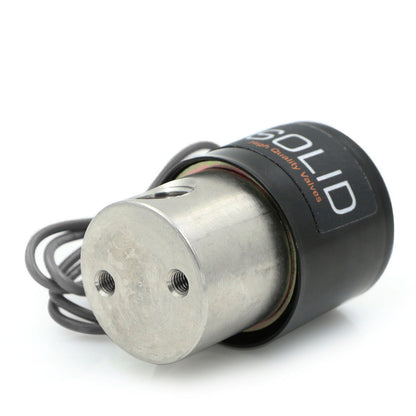 Válvula solenoide eléctrica sólida de EE. UU. - Válvula solenoide de 1/4" 24 V CC Cuerpo de acero inoxidable Normalmente cerrado, SELLO DE VITON 