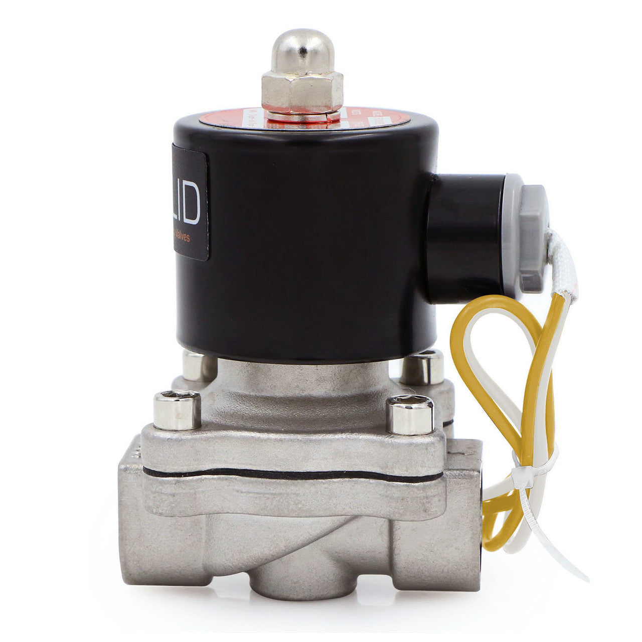 U.S. Solid Electric Solenoid Valve- 1/2" 110V AC Solenoid Valve Stainless Steel Body Normally Closed, VITON SEAL