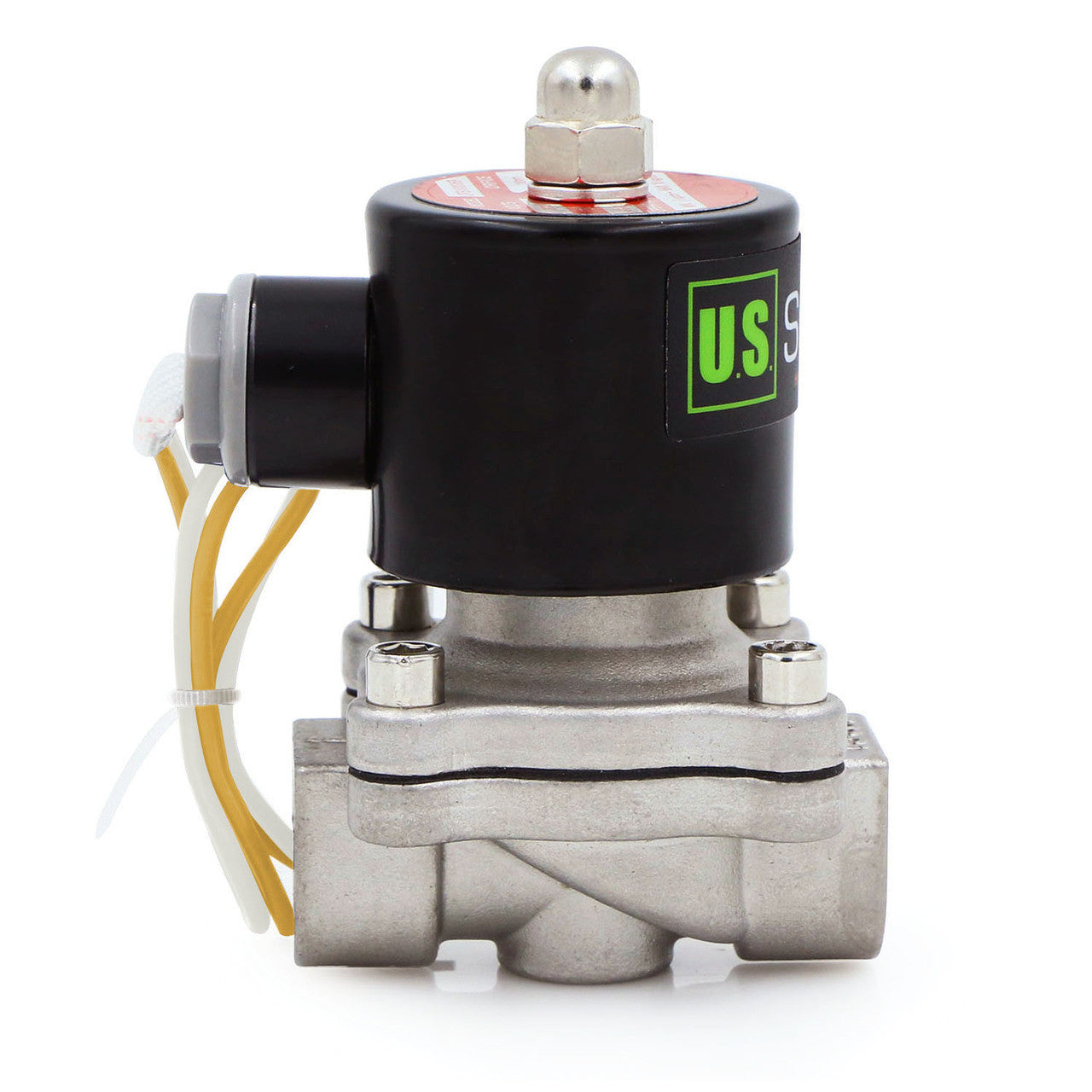 U.S. Solid Electric Solenoid Valve- 1/2" 110V AC Solenoid Valve Stainless Steel Body Normally Closed, VITON SEAL