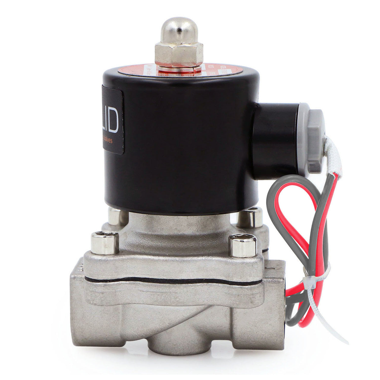 U.S. Solid Electric Solenoid Valve- 1/2" 24V AC Solenoid Valve Stainless Steel Body Normally Closed, VITON SEAL