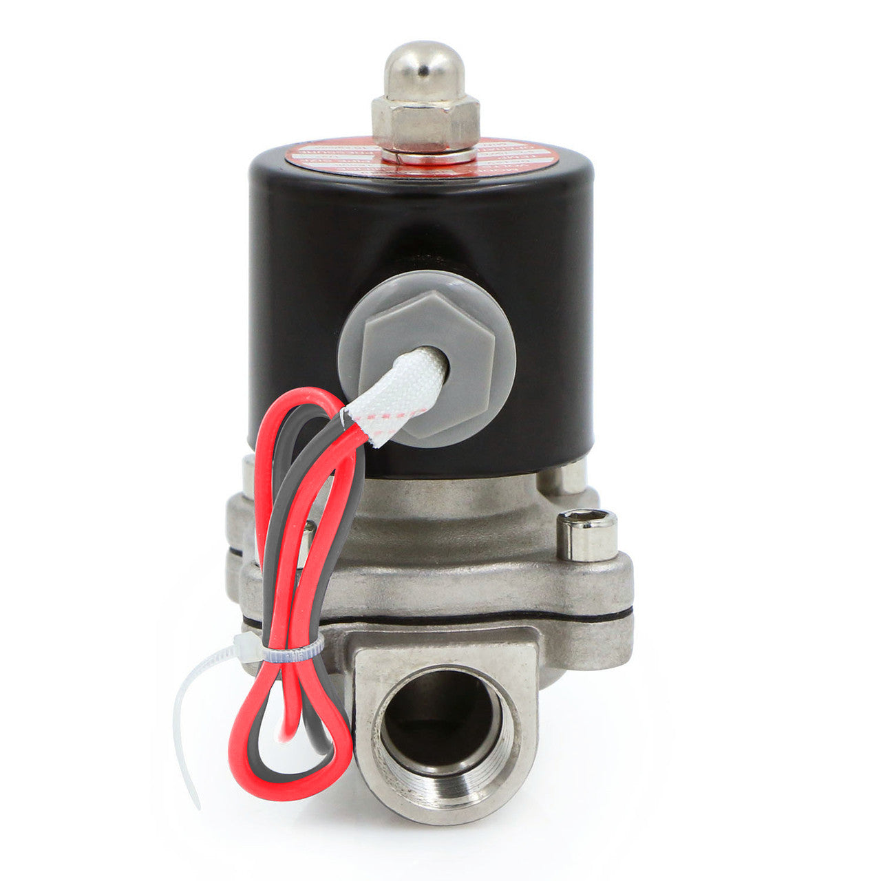 U.S. Solid Electric Solenoid Valve- 1/2" 24V AC Solenoid Valve Stainless Steel Body Normally Closed, VITON SEAL