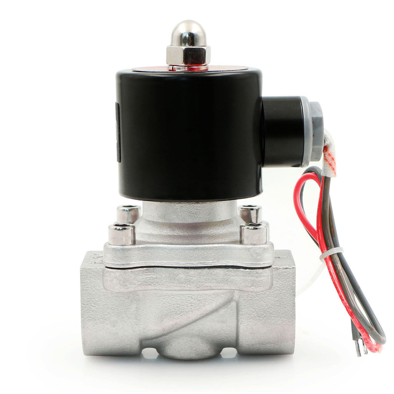 U.S. Solid Electric Solenoid Valve - 3/4" 24V AC Solenoid Valve Stainless Steel Body Normally Closed, VITON SEAL