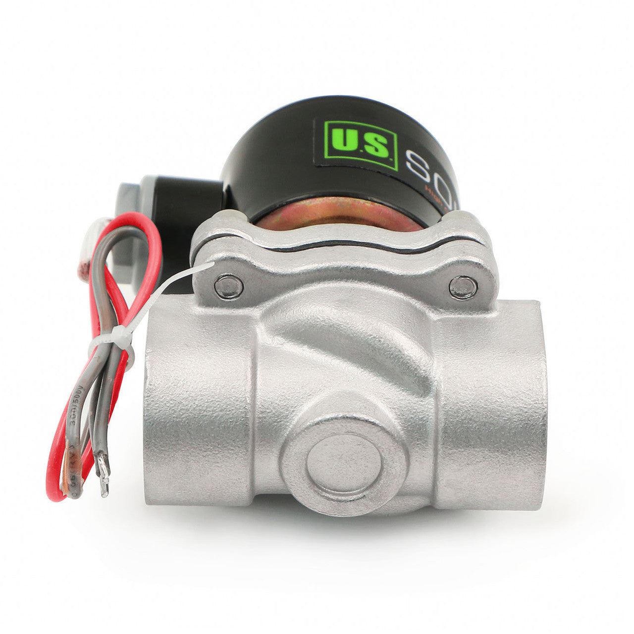 U.S. Solid Electric Solenoid Valve - 3/4" 24V AC Solenoid Valve Stainless Steel Body Normally Closed, VITON SEAL