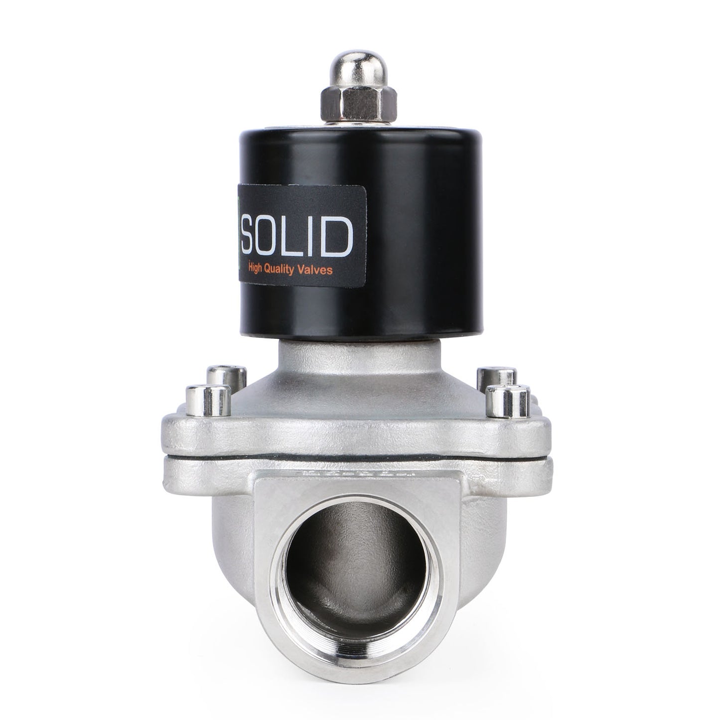1" Solenoid Valve - 12V DC Stainless Steel Electric Solenoid Valve, Normally Closed, VITON Seal