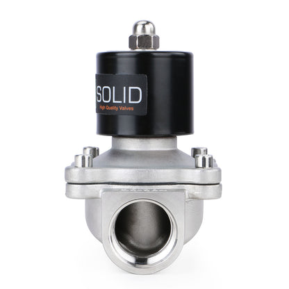 1" Solenoid Valve - 12V DC Stainless Steel Electric Solenoid Valve, Normally Closed, VITON Seal