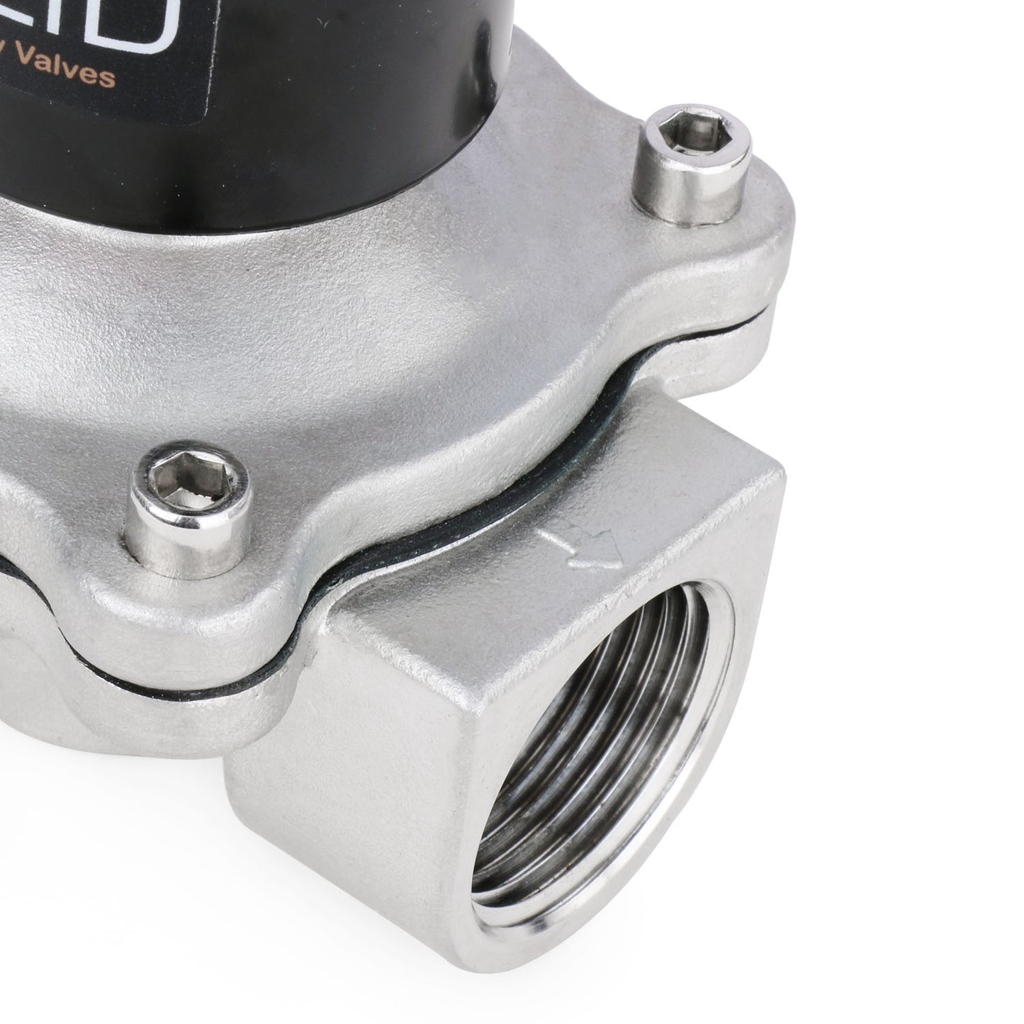 1" Solenoid Valve - 12V DC Stainless Steel Electric Solenoid Valve, Normally Closed, VITON Seal