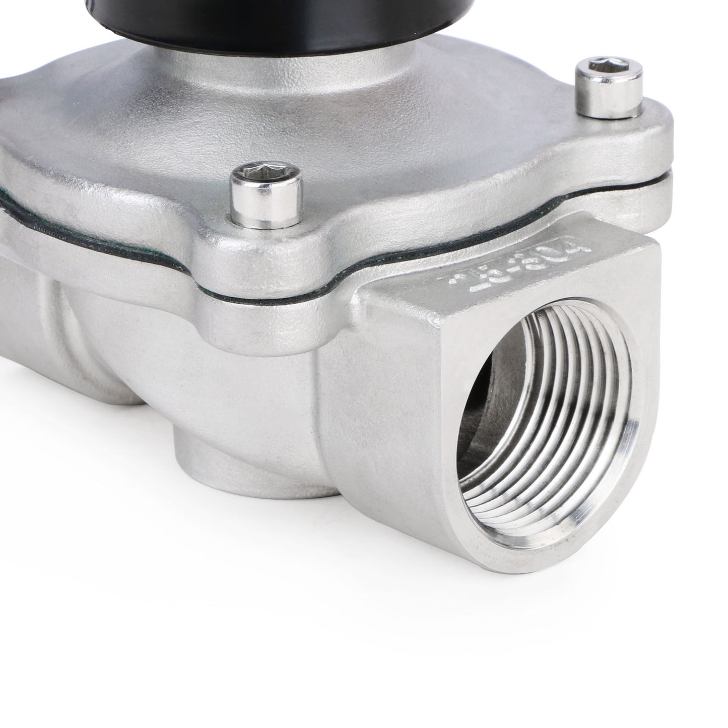 1" Solenoid Valve - 12V DC Stainless Steel Electric Solenoid Valve, Normally Closed, VITON Seal