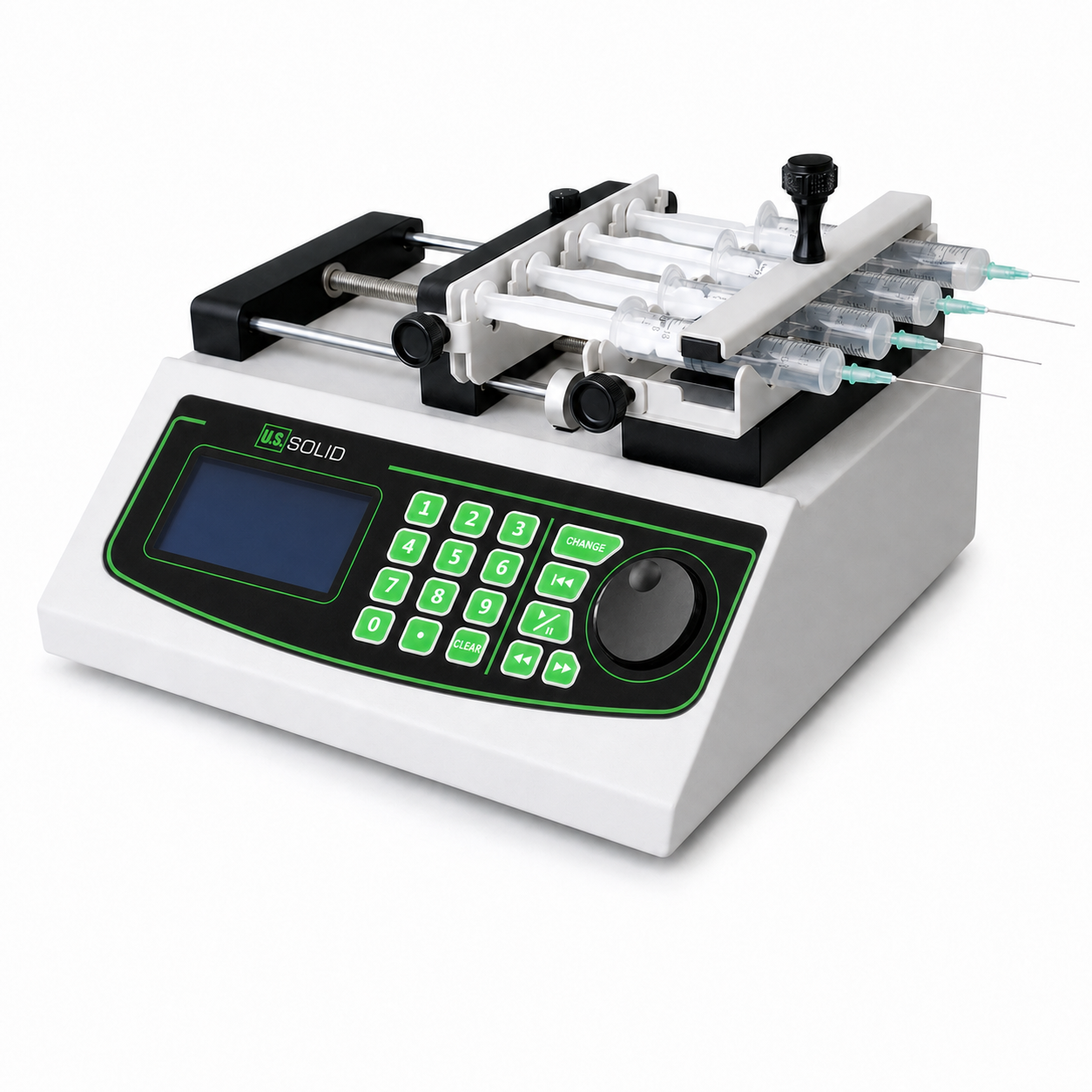 Meerkanaals infusie-/afnamepomp, 0,001 µl/min tot 36,859 ml/min, 280 N stuwkracht