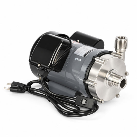 Magnetic Drive Pump, 316 Stainless Steel, 25.6 GPM, 1" NPT, 110V
