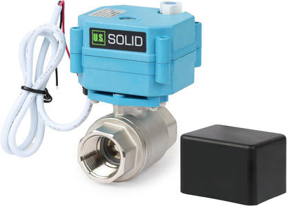 Motorbetriebenes Kugelventil aus Edelstahl 316 mit wasserdichter Abdeckung, 110–230 V AC, voller Durchgang, Schutzart IP67, 2-adrige automatische Rückstellung, normalerweise geschlossen