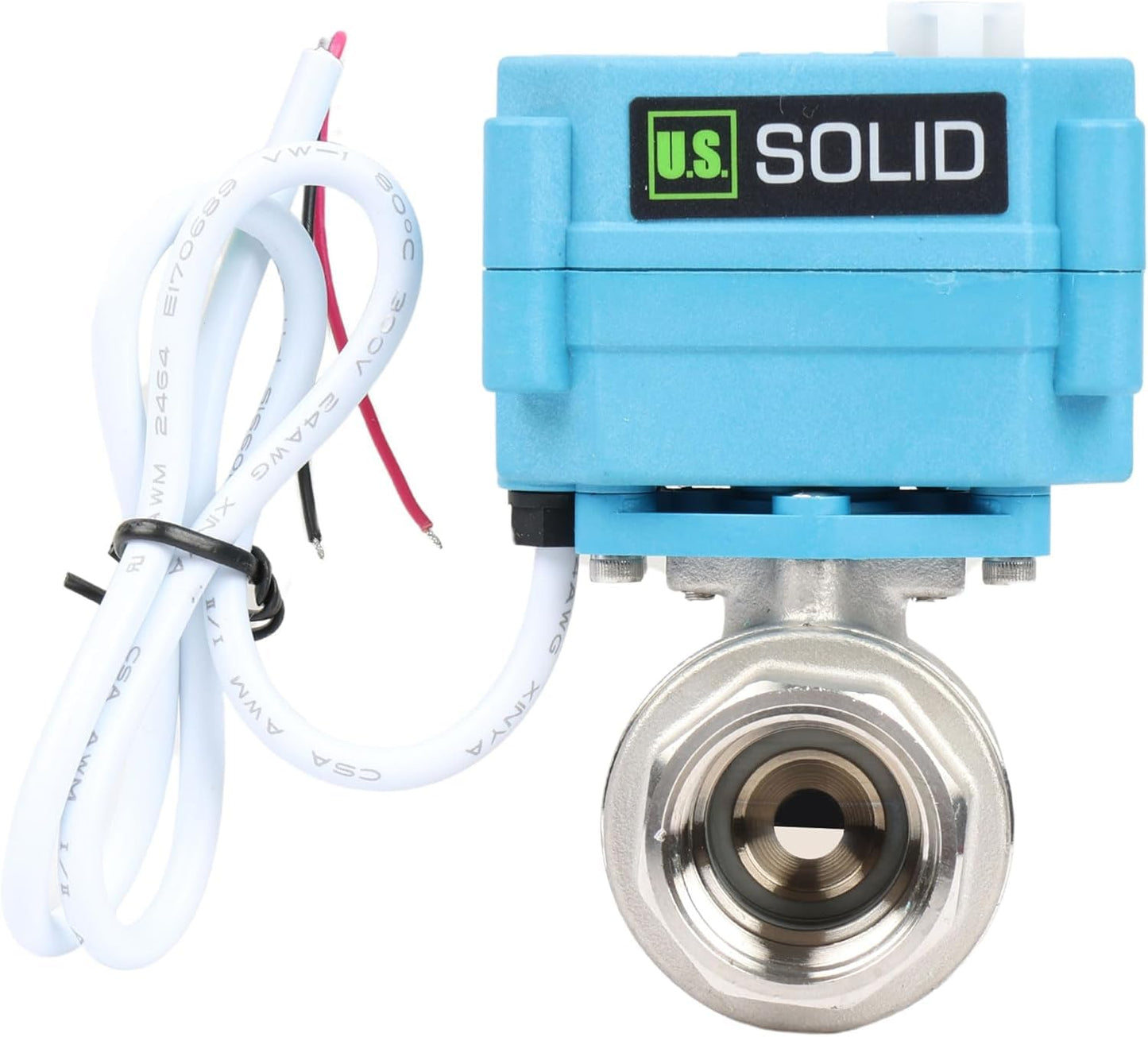 Motorbetriebenes Kugelventil aus Edelstahl 316 mit wasserdichter Abdeckung, 110–230 V AC, voller Durchgang, Schutzart IP67, 2-adrige automatische Rückstellung, normalerweise geschlossen