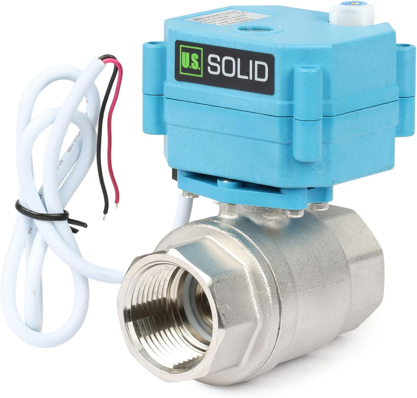 1インチ SS316 電動ボールバルブ、防水カバー付き、110-230V AC、フルポート、IP67、2線式自動復帰、常時閉