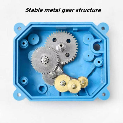 Válvula de esfera motorizada de 1/2" em aço inoxidável 316 com tampa à prova d'água, 110-230 V CA, passagem plena, IP67, retorno automático de 2 fios, normalmente fechada.