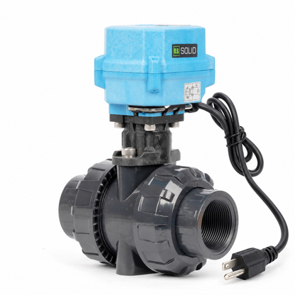 1-1/2" UPVC Motorized Ball Valve - 1