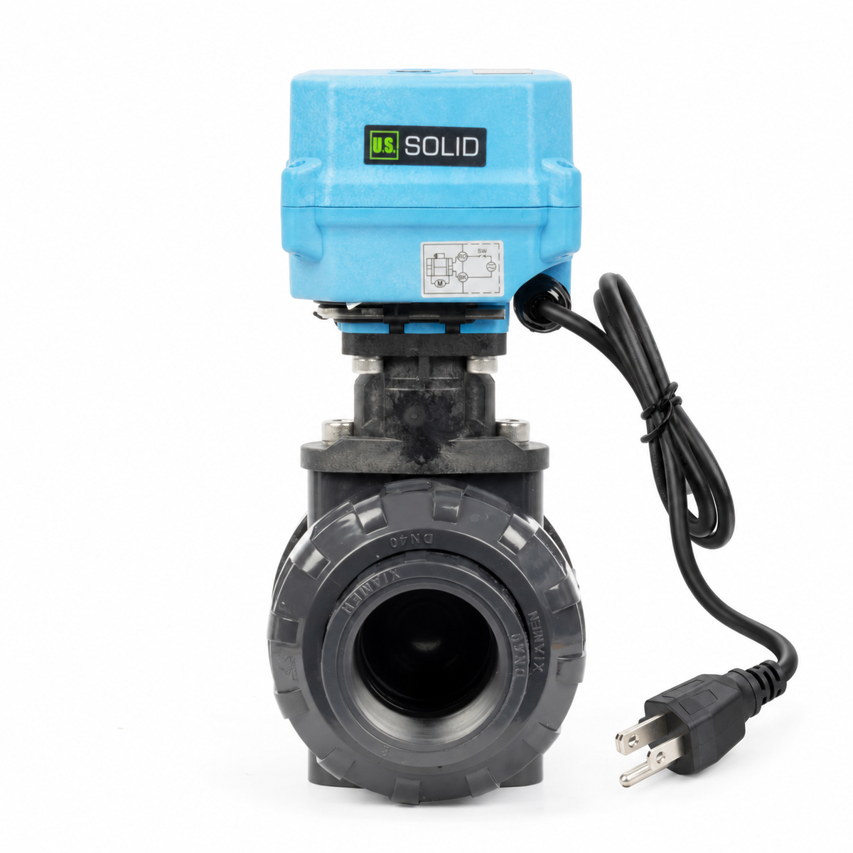 1-1/2" UPVC Motorized Ball Valve - 2