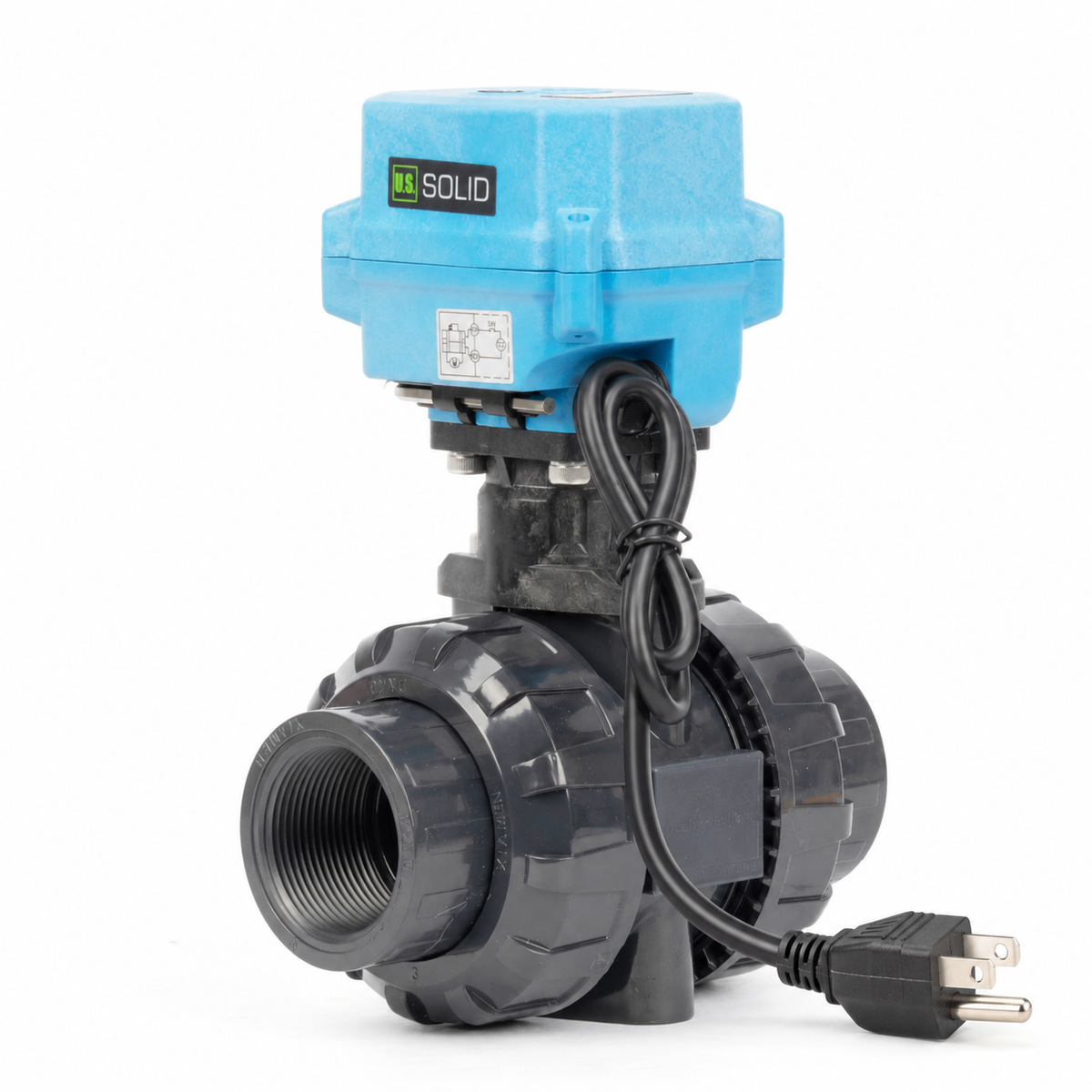 1-1/2" UPVC Motorized Ball Valve - 3