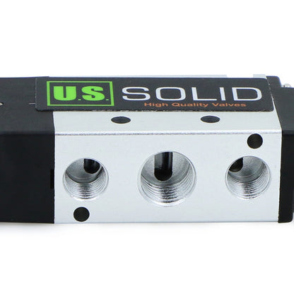 1/4" 5 Way 2 Position Pneumatic Electric Solenoid Valve AC 110 V, Normally Closed