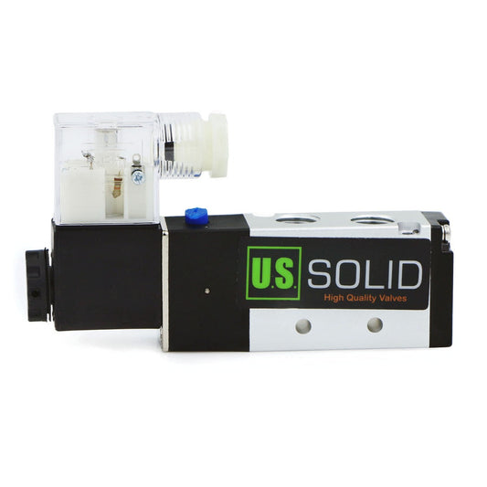 1/4" 5 Way 2 Position Pneumatic Electric Solenoid Valve AC 110 V, Normally Closed