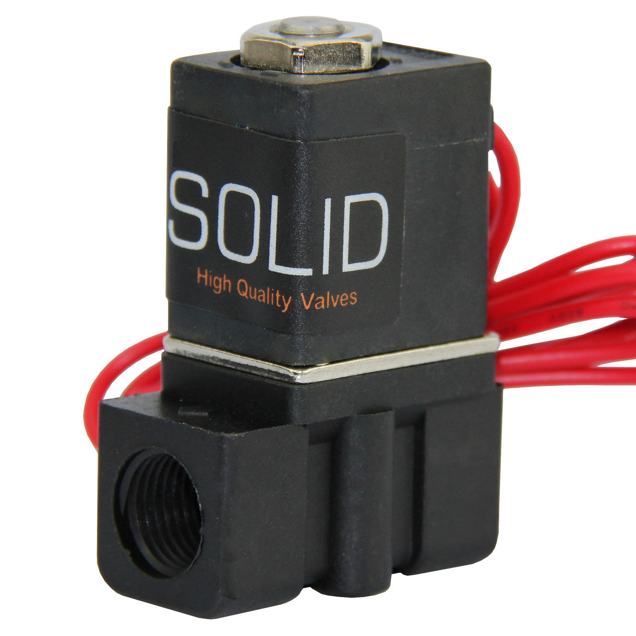 U.S. Solid Electric Solenoid Valve- 1/4" 110V AC Solenoid Valve Plastic(Nylon) Body Normally Closed, NBR SEAL